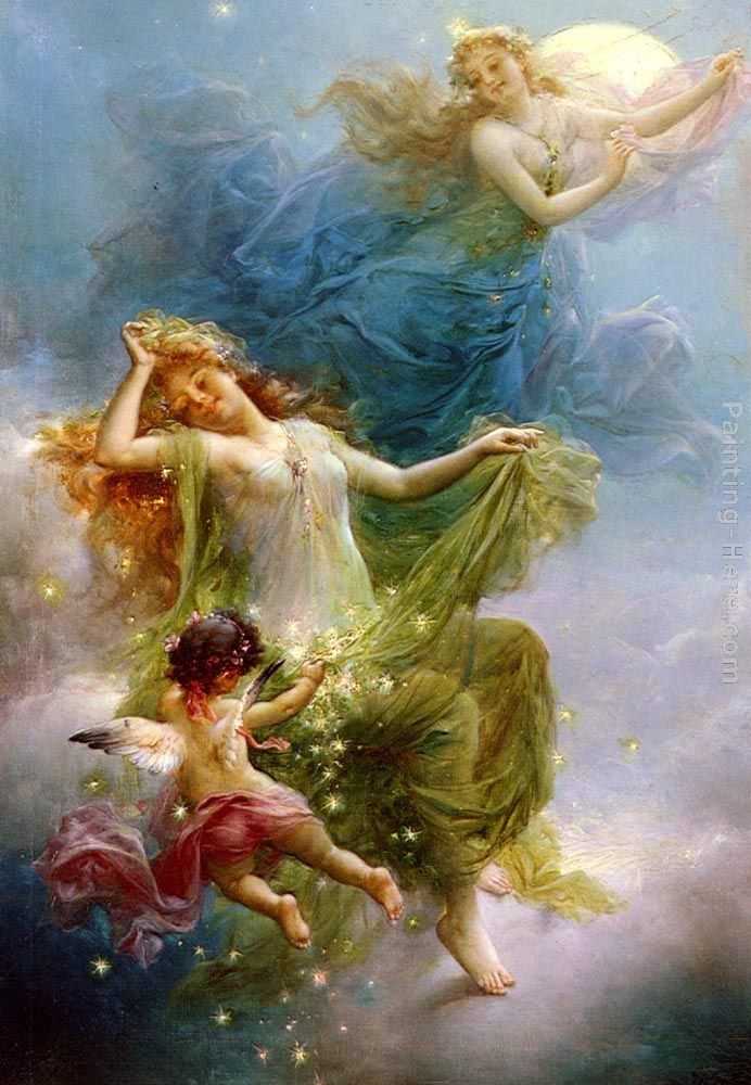 Hans Zatzka In The Night Sky